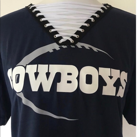 Dallas Cowboys Lace Up Shirt - Picture 3 of 9